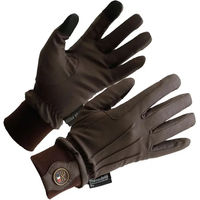 Produktbild von Premier Equine Dajour Reithandschuhe aus Kunstleder wasserdicht Braun XS