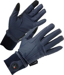 Premier Equine Dajour Reithandschuhe für Damen und Herren aus Kunstleder wasserdicht Winter Blau XL – Bild 1 von 5