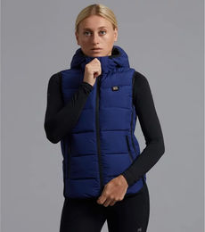Produktbild von Premier Equine Damen Steppweste mit Kapuze Pavoni