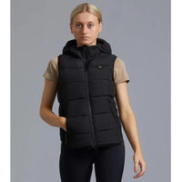Produktbild von Premier Equine Damen Steppweste mit Kapuze Schwarz Größe 42