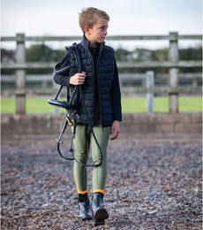 Produktbild von Premier Equine Dante Daunenweste für Kinder Unisex Schwarz 7/8 Jahre