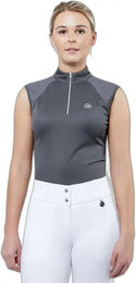 Produktbild von Premier Equine Derina Ärmelloses Reittrikot Damen Grau Wasserabweisend