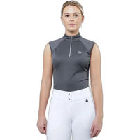 Produktbild von Premier Equine Derina Ärmelloses Reittrikot Damen Grau Wasserabweisend