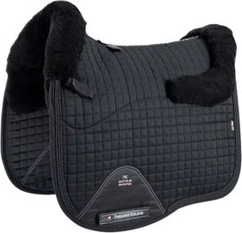 Premier Equine Dressursattelpad aus Merinowolle Größe Full Schwarz – Bild 1 von 2
