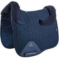 Produktbild von Premier Equine Dressursattelpad aus Merinowolle in Navy/Navy für Warmblut