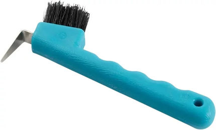 Premier Equine Ergonomischer Hufauskratzer mit Nylonbürste für Pferde – Bild 1 von 2