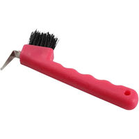 Produktbild von Premier Equine Ergonomischer Hufauskratzer mit Nylonbürste in Rosa
