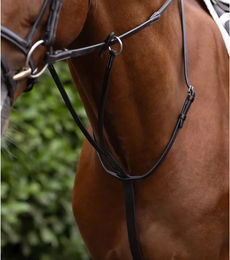 Premier Equine European Running Martingal für Pferde aus Leder in Braun oder Schwarz – Bild 1 von 1