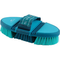 Produktbild von Premier Equine Flexible Weiche Bürste für Pferde aus Kunststoff in Blau oder Türkis
