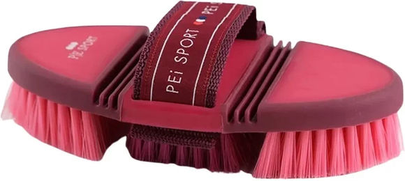 Premier Equine Flexible weiche Bürste für Pferde in Rot – Bild 1 von 2