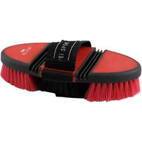Produktbild von Premier Equine Flexible weiche Bürste für Pferde in Schwarz und Rot