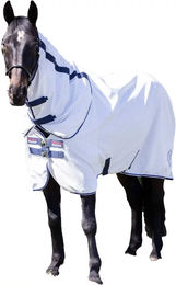 Produktbild von Premier Equine Fliegendecke für Pferde aus Baumwolle in Blau-Weiß