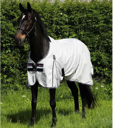 Produktbild von Premier Equine Fliegendecke für Pferde aus Baumwolle in Weiß