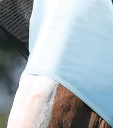 Premier Equine Fliegenmaske Comfort Tech Lycra für Pferde Blau Größe M – Bild 1 von 2