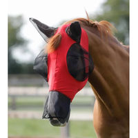 Produktbild von Premier Equine Fliegenmaske Comfort Tech Xtra Lycra für Pferde in Rot Größe S