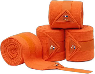 Premier Equine Gamaschen aus Fleece in Orange 4er Pack für Pferde – Bild 1 von 4