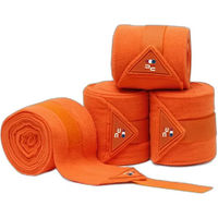 Produktbild von Premier Equine Gamaschen aus Fleece in Orange 4er Pack für Pferde
