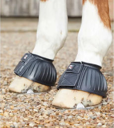 Produktbild von Premier Equine Gamaschen Klauenschutz für Pferde Schwarz Gummi XL
