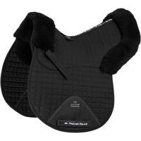Produktbild von Premier Equine GP/Jump Numnah Sattelunterlage für Pferde mit dämpfender synthetischer Schafsfell-Einlage in Schwarz
