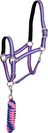 Produktbild von Premier Equine Halfter und Longiergurt Set aus Polyester für Ponys in Rosa