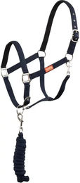 Produktbild von Premier Equine Halfter und Strick Set aus Nylon in Blau für Pferde