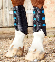 Produktbild von Premier Equine Hintere Gamaschen Super Lite Carbon Tech Schwarz Größe L für Pferde