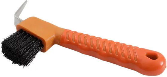 Produktbild von Premier Equine Hufauskratzer mit Bürste aus Gummi in Orange