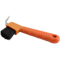 Produktbild von Premier Equine Hufauskratzer mit Bürste aus Gummi in Orange