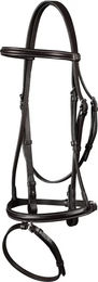 Premier Equine Kombiniertes Reithalfter aus Leder für Pferde in Schwarz – Bild 1 von 1