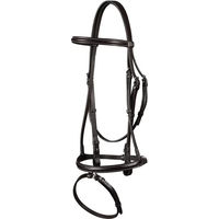 Produktbild von Premier Equine Kombiniertes Reithalfter aus Leder in Schwarz Full