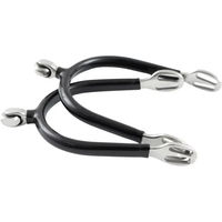 Produktbild von Premier Equine Kugelsporen mit Gummiüberzug in Silber und Schwarz