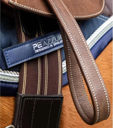 Premier Equine Latzgurt für Pferde aus anatomisch geformtem Leder in Braun – Bild 1 von 1