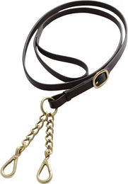 Produktbild von Premier Equine Leder-Präsentationszügel mit Ketten in Braun