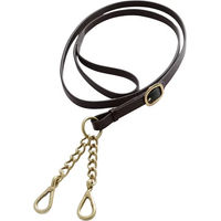 Produktbild von Premier Equine Leder-Präsentationszügel mit Ketten in Braun