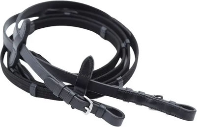 Premier Equine Lederzügel für Pferde in Schwarz – Bild 1 von 7
