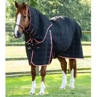 Produktbild von Premier Equine Lucanta Stalldecke mit Halsteil aus Polyester in Schwarz - 200 g