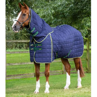 Produktbild von Premier Equine Lucanta Stalldecke mit Halsteil in Blau aus Polyester - 450 g