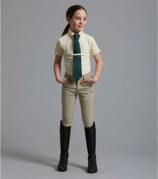 Produktbild von Premier Equine Luciana Reitshirt für Mädchen aus Baumwolle Weiß