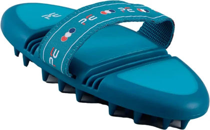 Produktbild von Premier Equine Massagebürste für Pferde aus Gummi in Blau oder Türkis