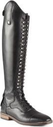 Premier Equine Maurizia Leder-Schnür-Reitstiefel für Damen in Schwarz Wide Large – Bild 1 von 2