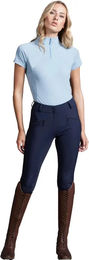 Premier Equine Meraki Reithose für Herren mit Full Grip aus wasserabweisendem Softshell-Gewebe in Blau Größe 42 – Bild 1 von 1