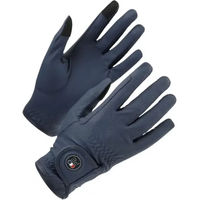 Produktbild von Premier Equine Metaro Reithandschuhe Damen aus Kunstleder wasserabweisend Blau Größe S