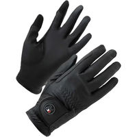 Produktbild von Premier Equine Metaro Reithandschuhe Damen aus Kunstleder wasserdicht Schwarz Größe S