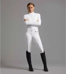 Produktbild von Premier Equine Milliania Turnierhose Full Grip Damen Weiß Größe 34