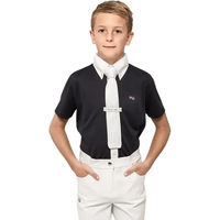 Produktbild von Premier Equine Mini Antonio Kurzärmeliges Reitturnierhemd für Kinder aus Baumwolle