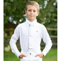 Produktbild von Premier Equine Mini Antonio Reitturnierhemd für Kinder aus Baumwolle Weiß