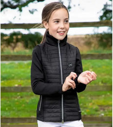 Produktbild von Premier Equine Mini Elena Daunenjacke für Mädchen Schwarz wasserabweisend