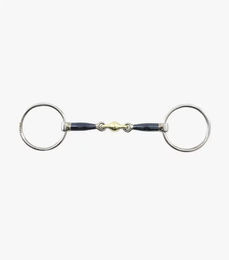 Premier Equine Pferdebiss 2-Ring aus Blaueisen Sweet Iron mit legierter Raute 14 cm – Bild 1 von 1