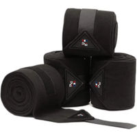 Produktbild von Premier Equine Polobänder Gamaschen aus Fleece Schwarz 4er Pack für Pferde