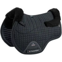 Produktbild von Premier Equine Pony Merino Sattelunterlage mit dämpfender synthetischer Schafsfell-Wolle in Schwarz